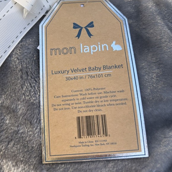 Mon Lapin Other Mon Lapin Baby Boy Blanket Luxury Velvet Shimmery